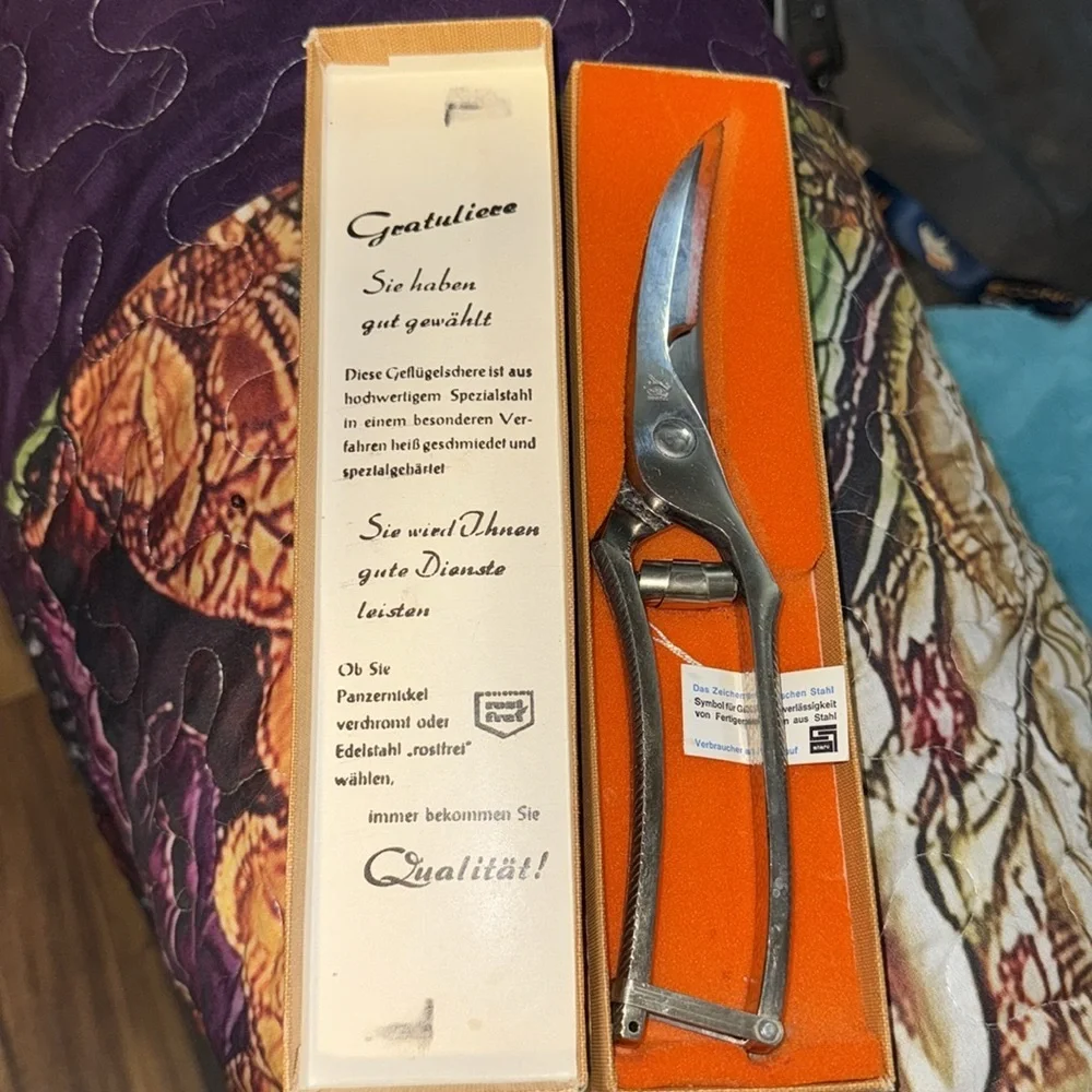 Stahl Stainless Steel German Fruit/Poultry Sheers/Scissors with Original Box